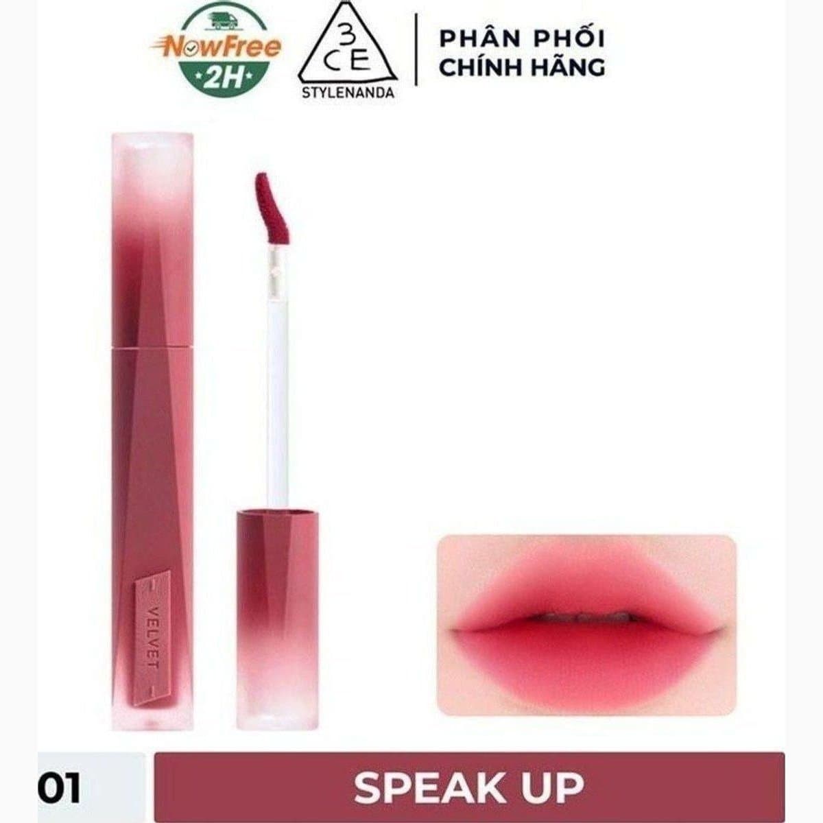 3CE VELVET LIP TINT PLUSH #01 SPEAK UP