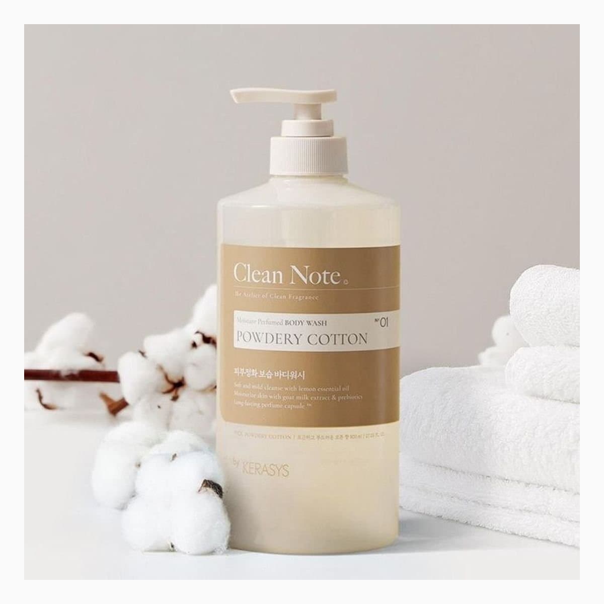 Kerasys Clean Note Body Wash Powdery Cotton 800ml