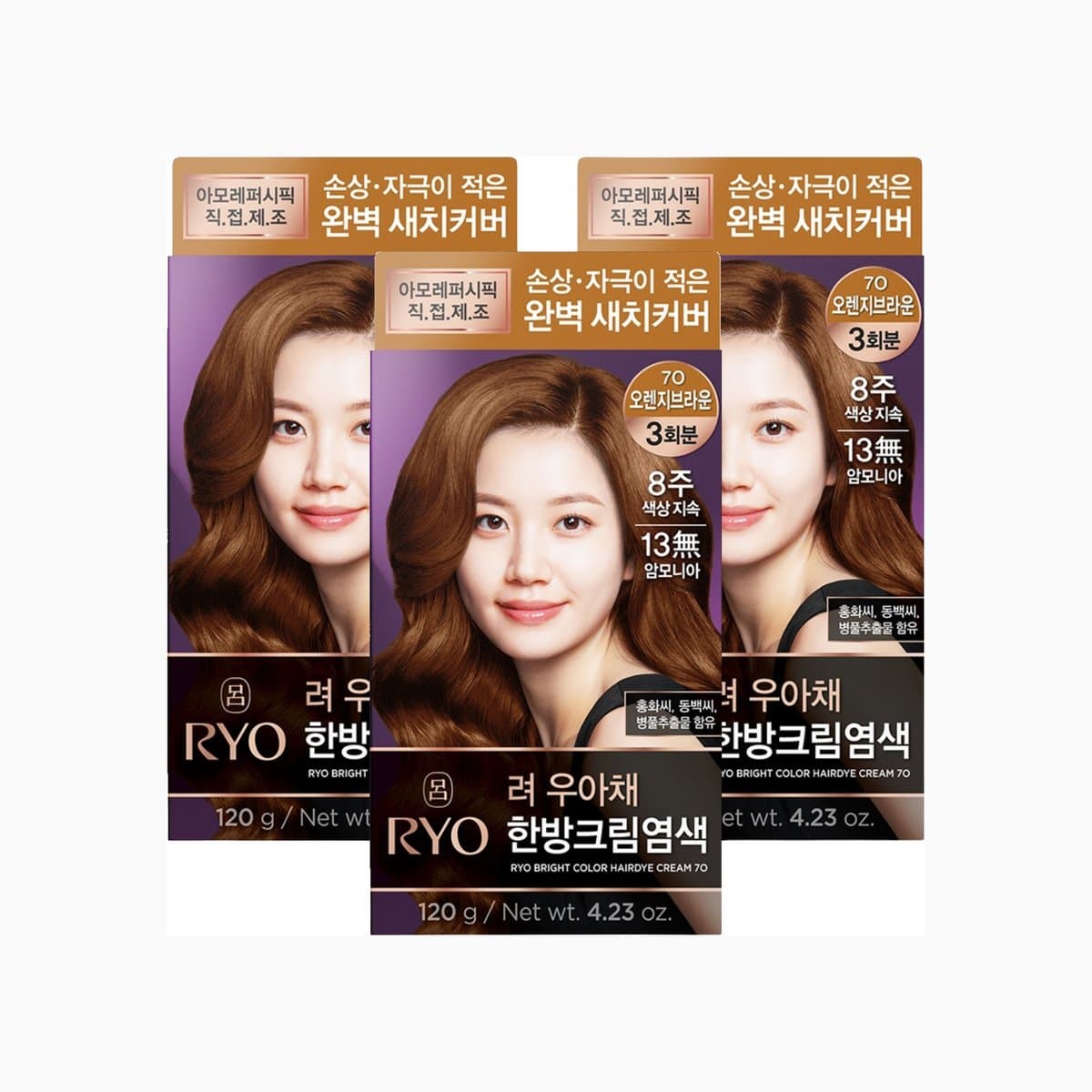 (NEW) Ryeo Uachae Stylish Gray Fish Cream Orange Brown 7N (120G