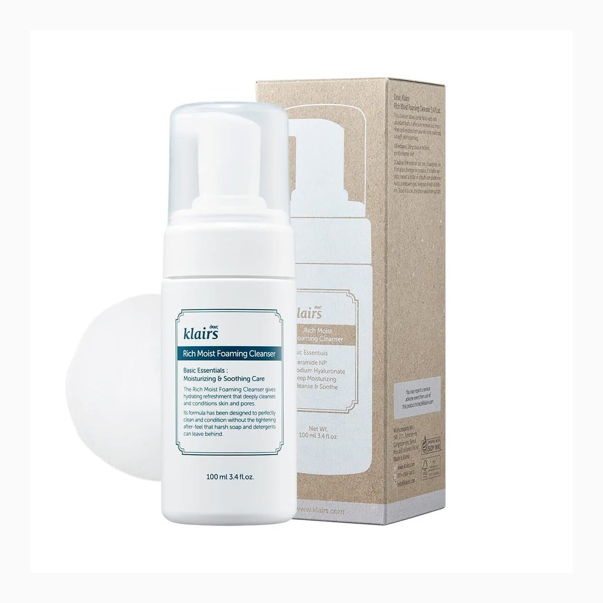 Dear, Klairs Rich Moist Foaming Cleanser 100 mL