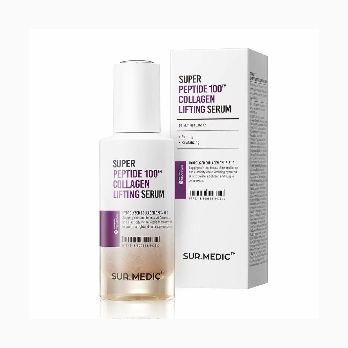 SUR.MEDIC+
SUPER PEPTIDE 100™
COLLAGEN LIFTING SERUM