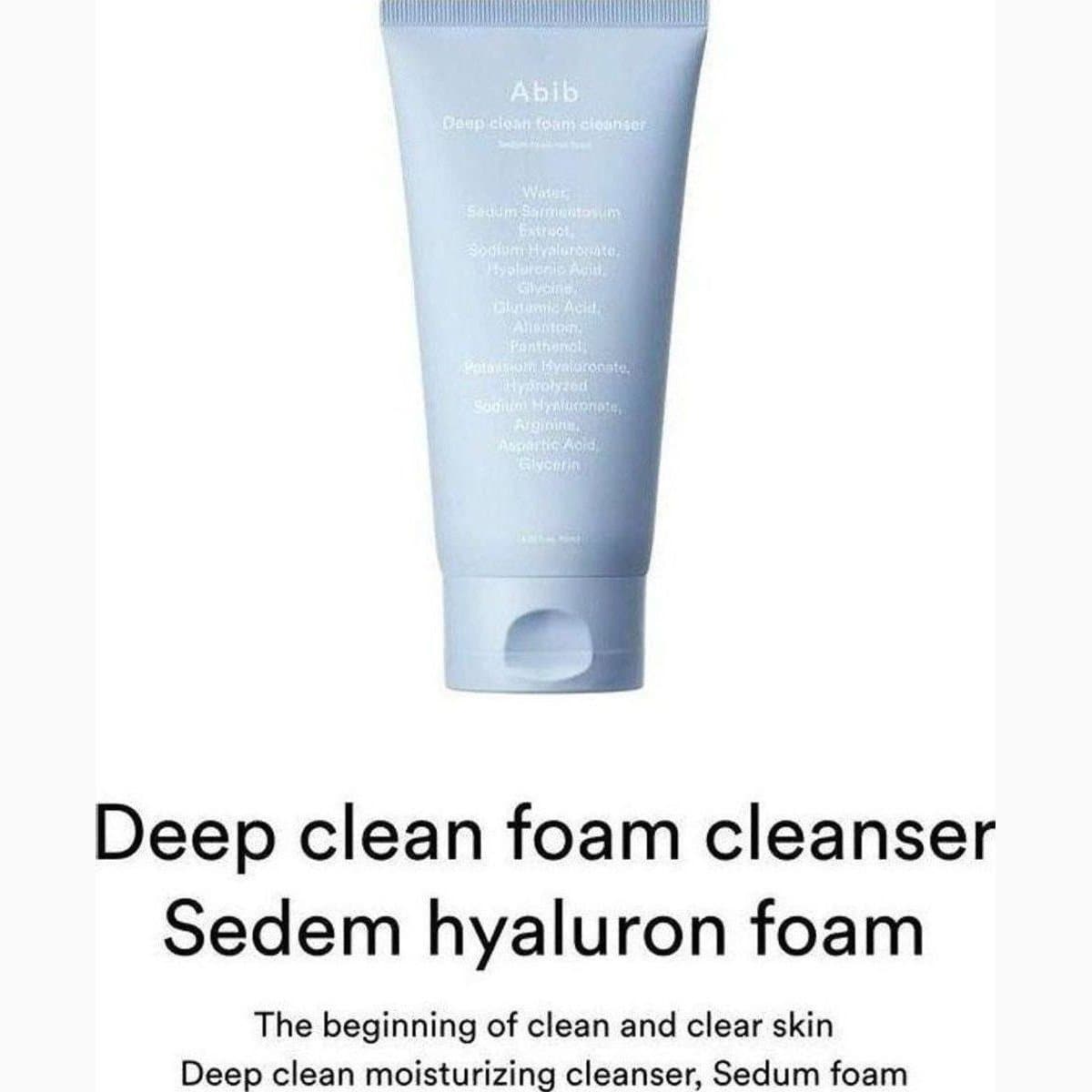 Abib Deep clean foam cleanser
Sedum hyaluron foam