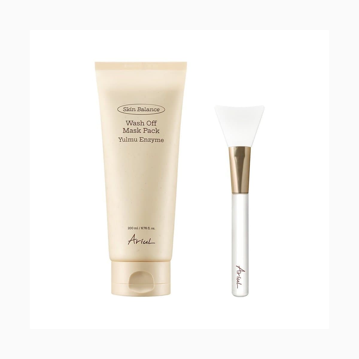 Ariul Skin Balance Wash-off Mask Pack Yulmu Enzyme + Pack Brush