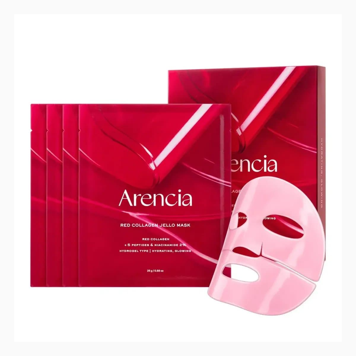 Arencia Red Collagen Jello Mask 25gx 4ea